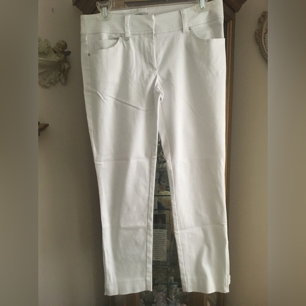 Cache Like New White Jeans Side Zipper Size 2 - image 1